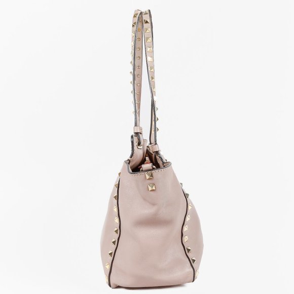 Valentino Garavani Small Rockstud Mauve Tote Bag - Picture 3 of 13